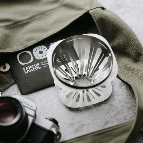 Coffee Hand Brew Filter Cup Stainless Steel V60 Metal Portable Folding Funnel Housewares Kitchen Filtro Cafe Coffeeware EI50CF