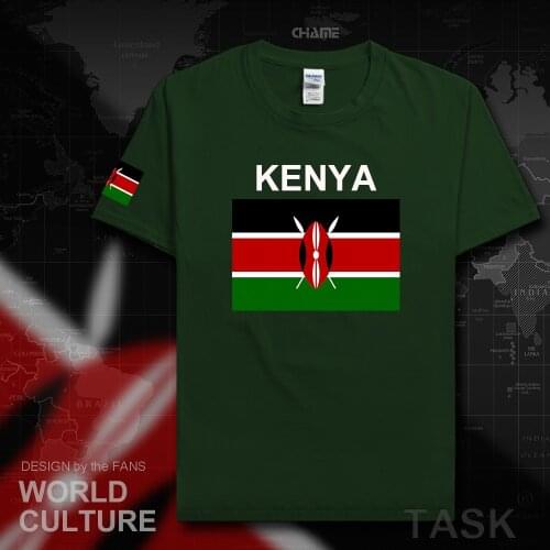 Republic of Kenya Kenyan men t shirt 2017 jerseys nation team tshirt 100% cotton t-shirt sporting clothing tees country flag KEN