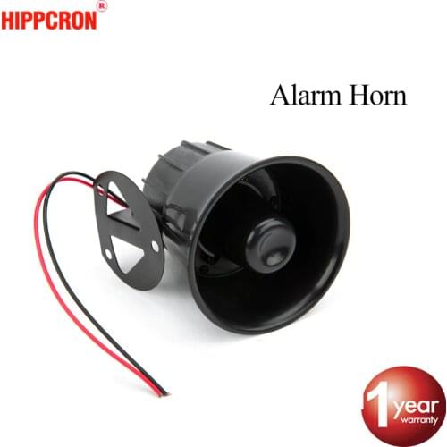 Hippcron Car Alarm Horn 12V 110dB 6 Tone Black Siren Horn Loud 30W For Car Auto Motorcycle Truck Boat Van Bike