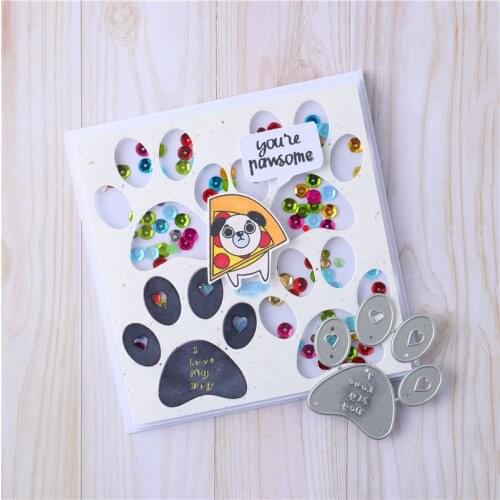 InLoveArts Dog Paw Love Metal Cutting Dies Scrapbooking For Making Cards Album Decorative Embossing DIY Crafts Stencils New 2019