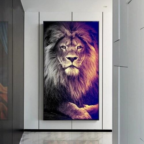 Lions wild animal lion king Canvas Art Painting Posters and Prints Cuadros Wall Art Picture for Living Room Home Decor
