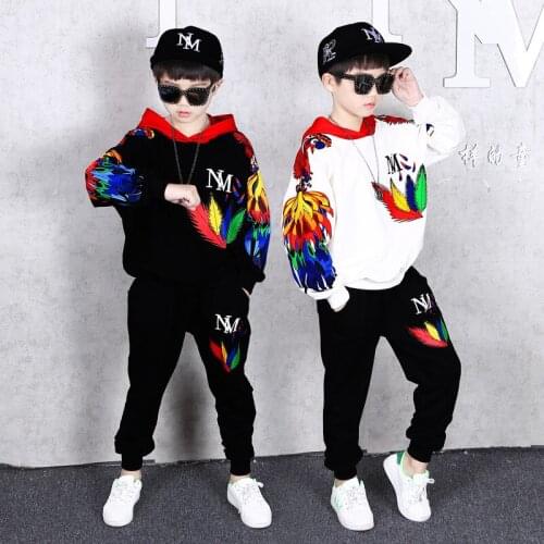 Toddler Boys Clothing Suit Childrens Long Sleeve Sportswear Suits Kids Fashion Casual Print Hoodies Pants 2 Pcs Set For Boy New