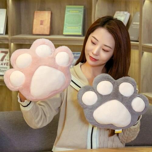 Cats Paw Warm Hand Pillow Sleeping Pillow Indoor Animal Seat Cushion Home Chair Decoration Easy To Clean Nap pillow