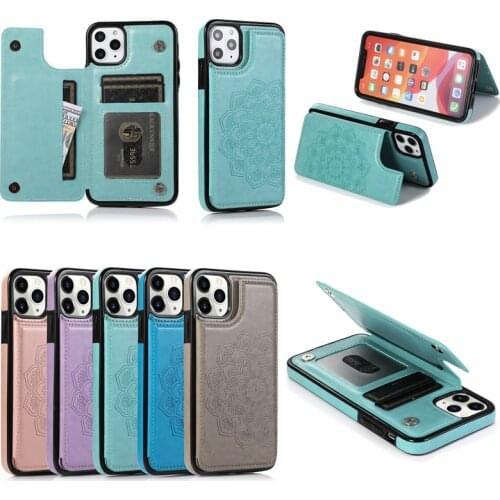 Magnetic Buckle Embossed Leather Case For IPhone 12 Mini 11 Pro XR XS Max 7 Plus 8 6S SE 2020 Card Holder Cover Coque Funda Case