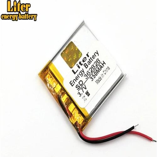 Li-polymer 362828 350mAh 3.7V Battery Manufacturer with CE,ROHS,UL certificates