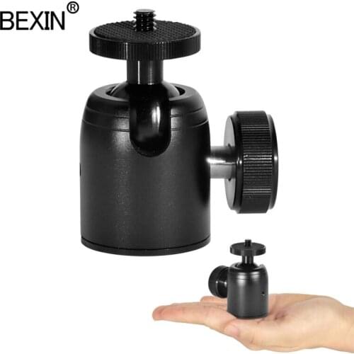 Camera mini ballhead 360 swivel head tripod ball head phone stand smaling monopod mount adapter for DSLR camera flash tripod