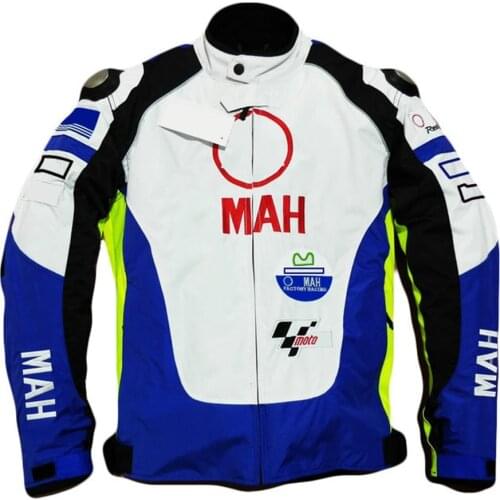 Four Seasons General Motorcycle Jersey Mens Summer Thin Breathable Fall-resistant Blue And White Windproof Warm Motorcycle Jack