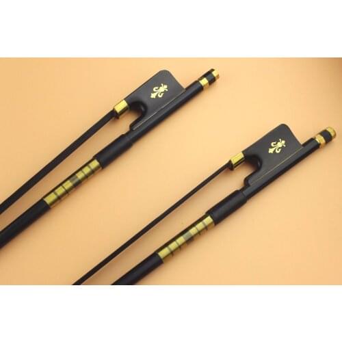 New PRO 4/4 Carbon fiber cello bow ebony frog inlaid copper flower
