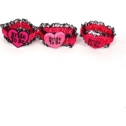 Sexy Lace Bride To Be Garter Belt Leg Circle Ring Bachelorette Wedding Party Decoration Bridal Shower Wear Popular ASD082