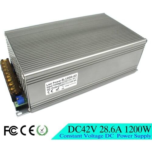 Adjustable Power Supply DC42V Switch 28.6A 1200W Transformer 220V 110V AC DC42V SMPS For Stepper Industrial machine CNC CCTV