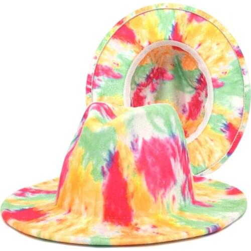 Hats Fedoras panama felt cap spring fedoras top cap for men and women Vantage hat chapeau femme church hat 3d painted hat