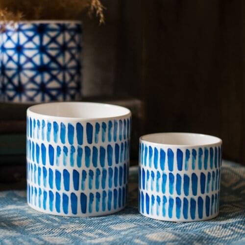 Nordic Flower Pot Stand Indoor Ceramic Retro Creative Modern Desk Cactus Succulent Planter Bonsai Doniczka Plant Supplies Vase