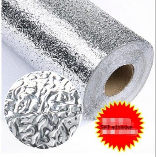 Thickened cabinet aluminum foil stickers tin foil, kitchen oil stickers waterproof moisture cabinet mats drawer mat self-adhesi