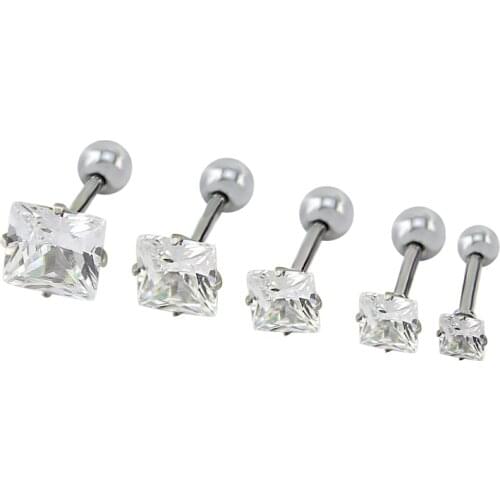 Square stainless steel earrings for women earrings luxury earings fashion jewelry piercing stud boucle d'oreille femme aretes