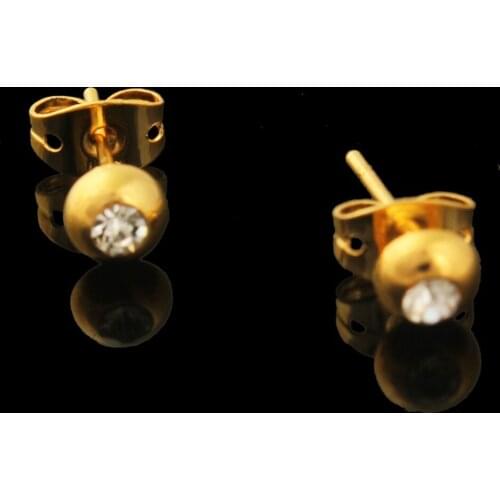 Golden Stud Earrings New Design For Women Gift Jewelry Free Shipping
