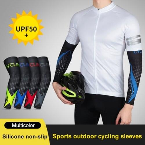 1 Pair Arm Sleeve Adult Polyester Wicking Breathable Cooling Sunshade Hand Elbow Cover Outdoor Summer Cycling Sportswear