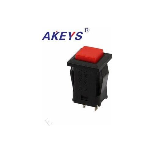 10PCS PS-429 red square head self-locking switch electrical plastic switch PS-03 DC 12V 0.5A Current switch