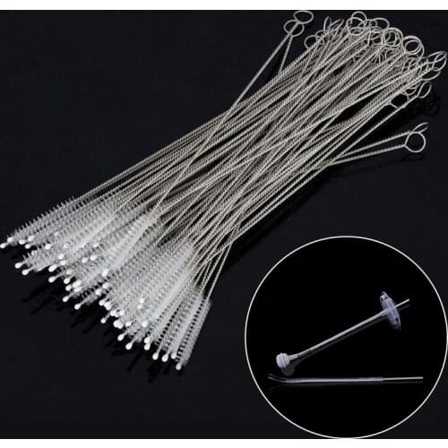 10Pcs/Set Fish Tank Pipe Brush Cleaner Bottle Suction Tube Glass Tube Spiral Soft Hair Straw Cleaning Brushes Tools Wholesale