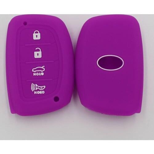 2PC New Silicone Car Key Shell Cover for Hyundai Sonata 2019 DN8 Smart Remote Control Key Cover 4 Button Car Accessories