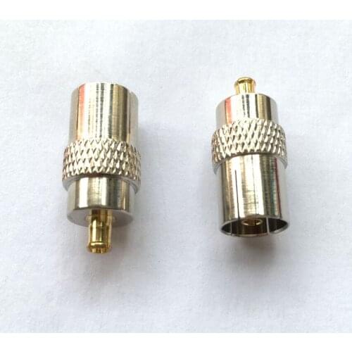50pcs Adapter MCX plug male to IEC DVB-T TV female jack connector RTL2832U R820T Tuner