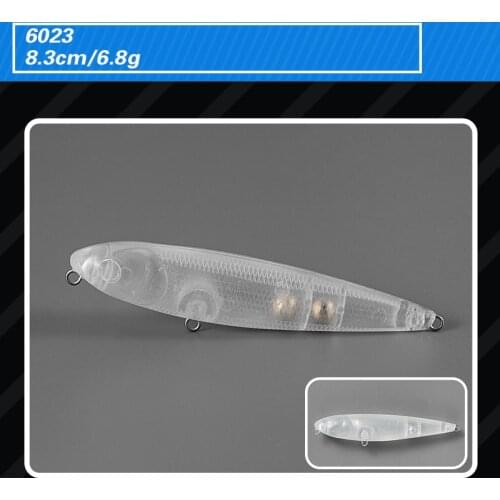 50pcs Blank Unpainted Bait DIY Pencil Minnow Crankbait Wobbler Unpainted Lure Freshwater Fishing Blank Hard Lures Isca Pesca