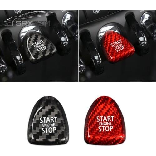 Carbon Fiber for Mini Cooper F54 F55 F56 F57 F60 Accessories Ignition Engine Start Stop Button Interior Trim Sticker
