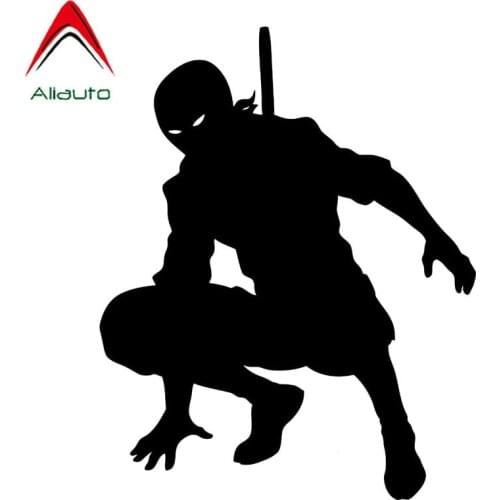 Aliauto Funny Car Sticker Bardian Samurai Ninja Shadow Warrior Fighter Vinyl Accessories PVC Decal Black/Silver for GT,17cm*13cm