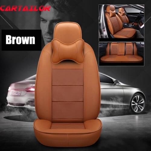 CARTAILOR Genuine Leather Automobiles Seat Covers Accessories for VOLVO C70 Car Seat Cover Seats Support Set Auto Seat Protector