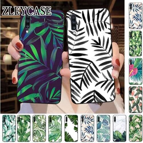 Green plant leaves Phone Accessories Case For Samsung Galaxy A50 A10 A20 A20E A20S A30S A40 A51 A70 A30 A6 A7 A8 Cover