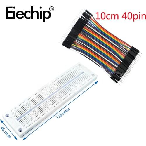 SYB-120 Breadboard 700 Points Solderless Mini PCB Bread Board White Test Develop DIY kit Male to Male dupont Line