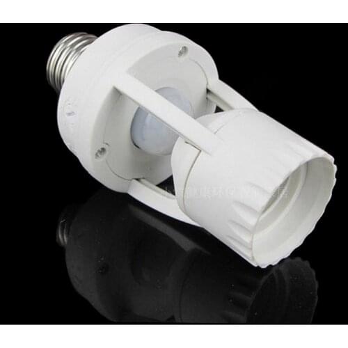 Free NEW AC 110-240V 360 Degrees 60W PIR Induction Motion Sensor IR infrared Human E27 Plug Led Bulb light Lamp Holder