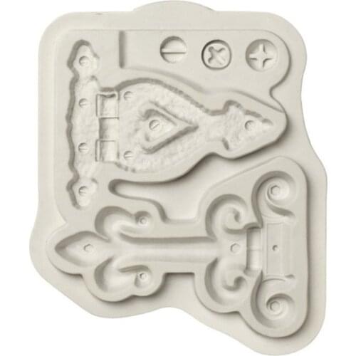 Vintage Hinge Screw Silicone Molds Cupcake Topper Fondant Mold DIY Party Cake Decorating Tools Candy Chocolate Gumpaste Moulds