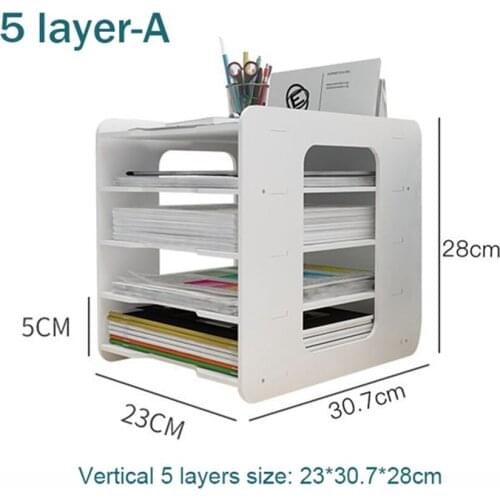 Multi Layers Document Trays File Waterproof Desk Organizer Multifunction Papepr Letter Holder Stationery Storage Office Accesso