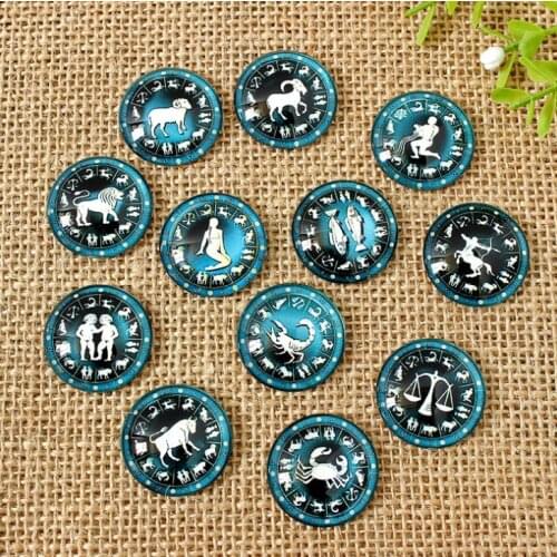 Creativity 12 constellation DIY Crafts Mosaic Making Glass Crystal Mosaic Interchangeable Multi Color Cabochons