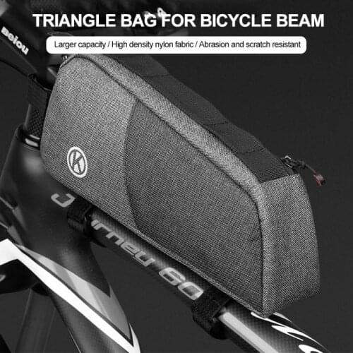 Nylon Reflective Effect Bike Bag Triangle Front Tube Frame Package Phone Support Waterproof Bag Bicycle Package Accessories