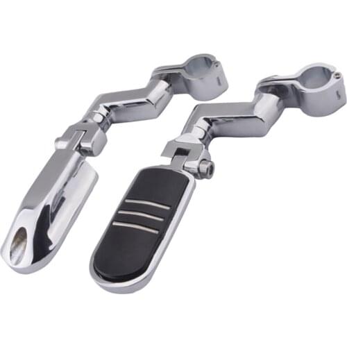 Pair of Foot Pegs Rest Male Mount Peg For Universal Motorcycle Foldable Peg