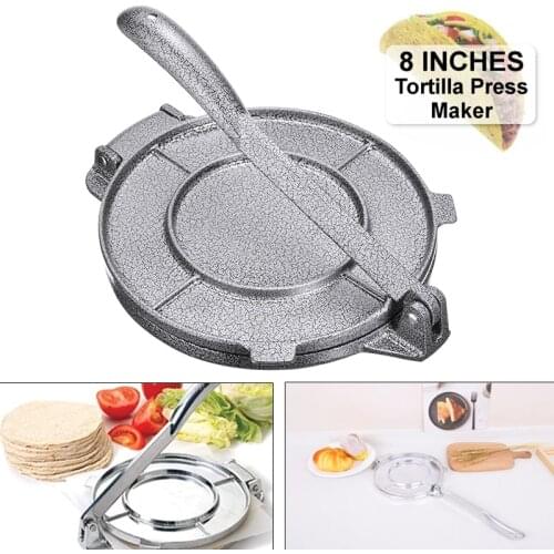 8 Inch Foldable Aluminum Tortilla Press Maker Machine Kitchen Dough Tacos Baking Tool DIY Pie Tools Kitchen Gadgets