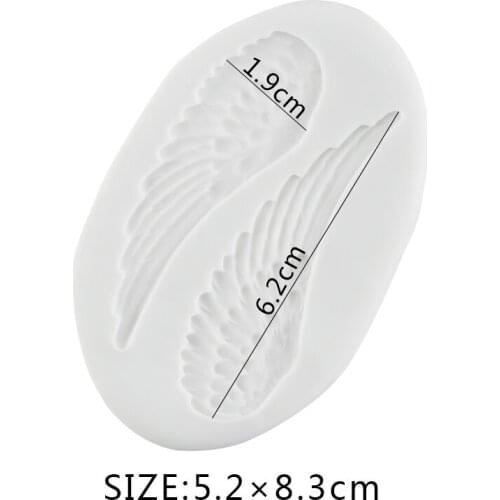 Angel wing dry pies modeling DIY chocolate silicone mold, baking cake tool, decorative pattern WMJ-940