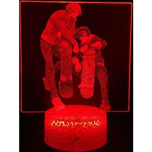 SK8 The Infinity Manga 3D LED Picture Lava Lamp Anime Figures Battery RGB Colorful Night Lights Bedroom Table Desktop Decoration
