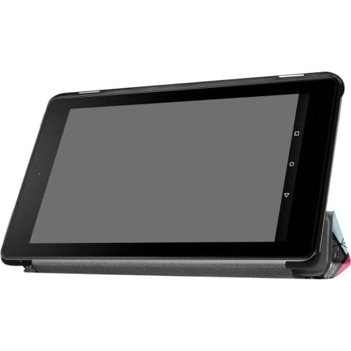 VNSTRIP 3 Folding PU Colorful printing Standing Folio Case Kindle 6 inch E-book Cover Protective case