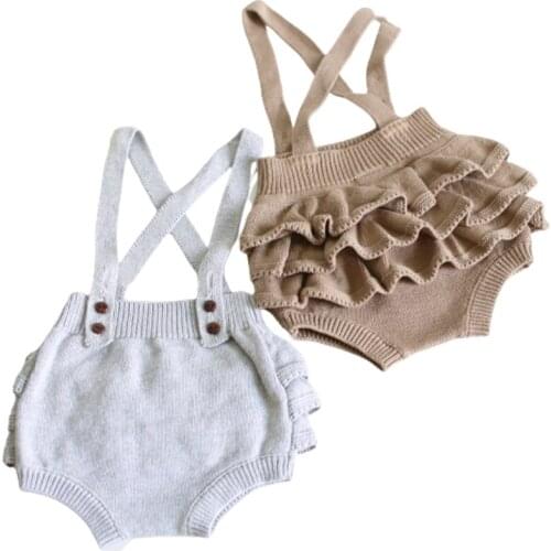 Newborn Baby Knitted Clothes Baby Boys Rompers Ruffl Brand Jumpsuit Autumn Baby Girls Rompers Cotton Infant Baby Girl Romper