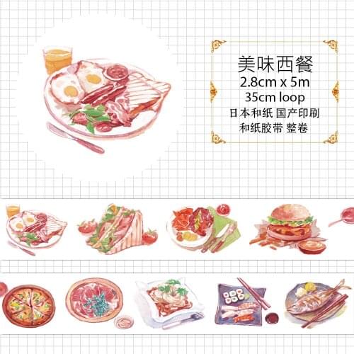 Delicious Western Food Bullet Journal Supplies washi Tape Diary Album Decorative Sticker