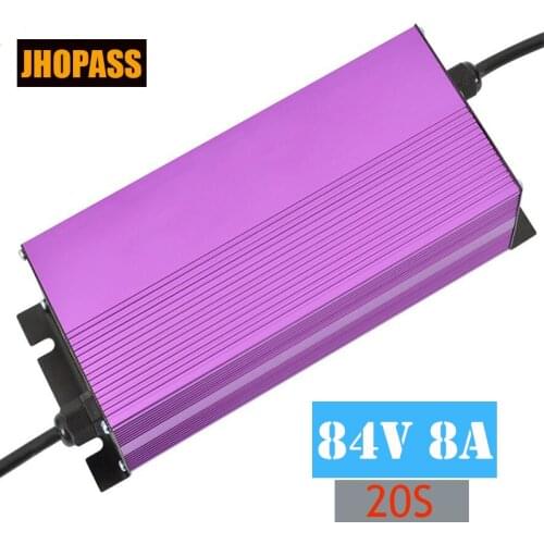 LED display 72V 8A lithium battery charger intput 220V output 84V 8A 20S for car/monocycle/e-bike superpower charger