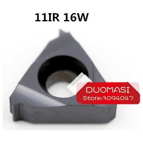 10pcs 11 IR 16W Threaded Inserts Indexable Tungsten Carbide Threading Lathe Inserts for Threaded Lathe Holder