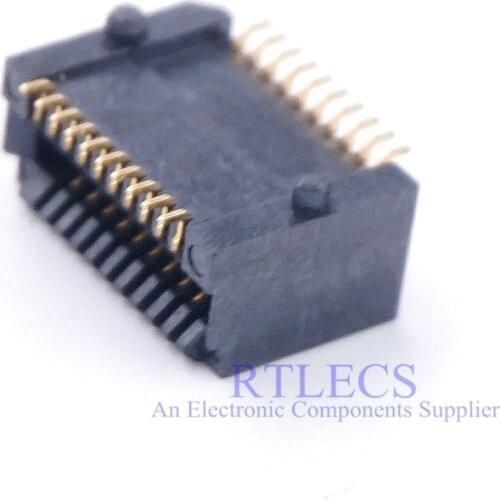 2 pcs High Speed 20 Position SFP Receptacle Solder PCB Right Angle Surface Mount 0.8 mm Pitch Slot Cross TE AMP 1367073-1