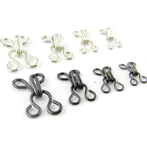 24pcs/lot Hook and Eye Fastener Metal buckle button for Bra/Dress/Corset/collar/bag wraps quilt/overcoat/garment accessories