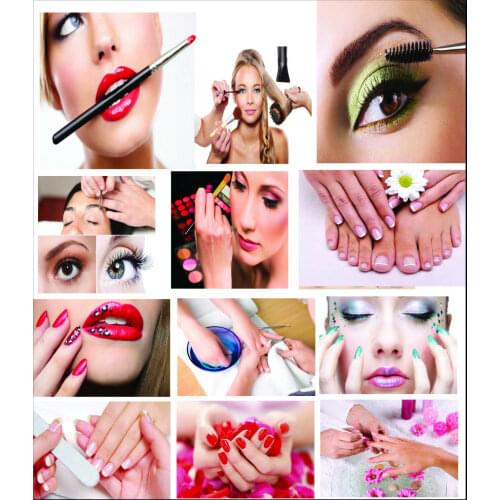 24Style Choose SALON BEAUTY MAKE UP SPA BARBER HAIRDRESSER MANICURE PEDICURE PICTURE Art Silk Print Poster Wall Decor