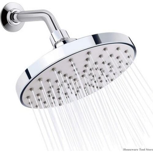 6-Inch Spray Rain Shower Heads Faucet Pressure Hand Held Shower Head ABS Bathroom Shower Ultra-Thin Large Rainfall Heads High