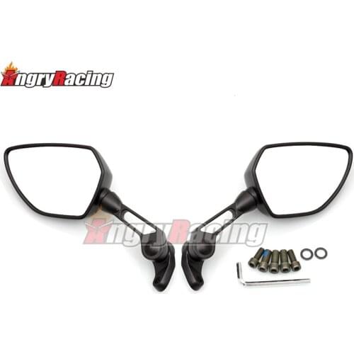 Black Motorcycle Rearview Mirrors Rear View Mirror For Street bikes Scooter Universal