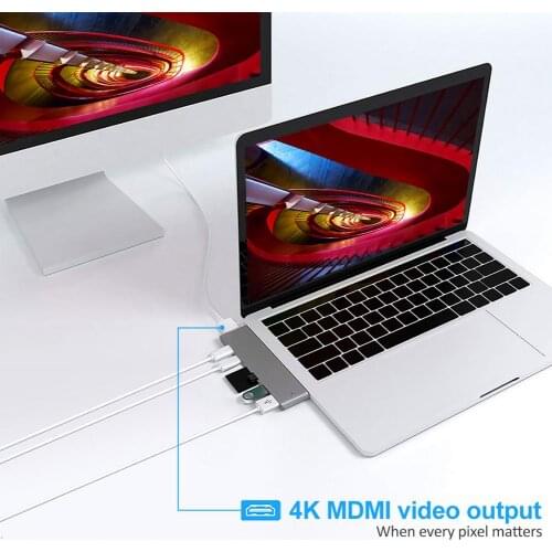 Multiple USB HUB For Pro TF SD Card Reader Docking Station Dual Type-c USB C To HDMI Reader HUB For MacBook Pro